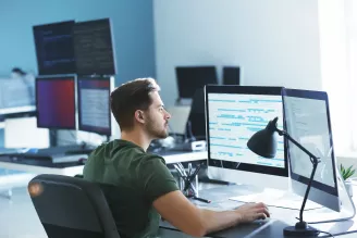 Man working at computer