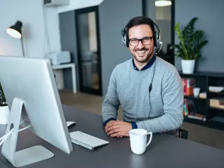 person at computer