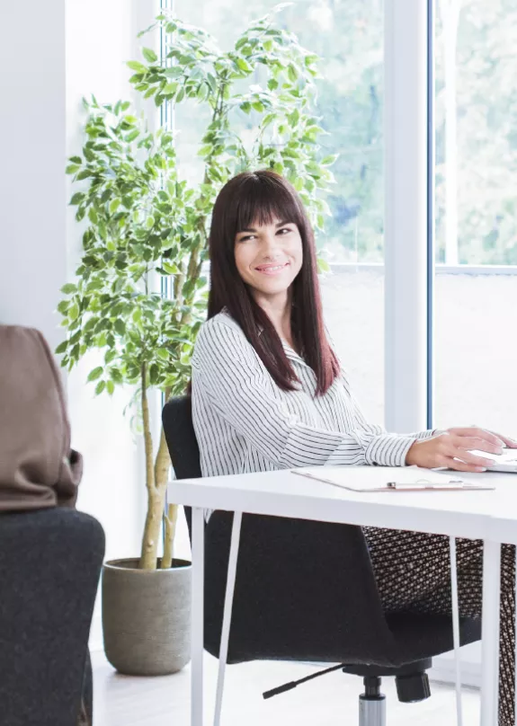 Office workers working at desks